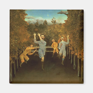 The Football players,1908 (oil on canvas) Magnet