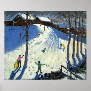 The footbridge Morzine Poster