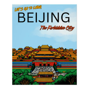 The Forbidden City Beijing China travel Poster