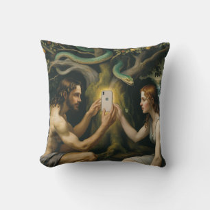 The Forbidden Fruit - Adam and Eve Cushion