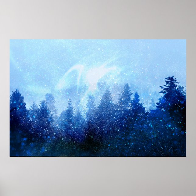 The forest awakens from the mist poster (Front)