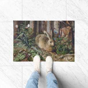 The Forest Hare,Antique Wildlife Paintings Doormat