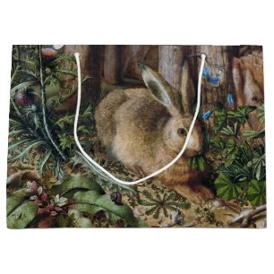 The Forest Hare,Antique Wildlife Paintings Large Gift Bag