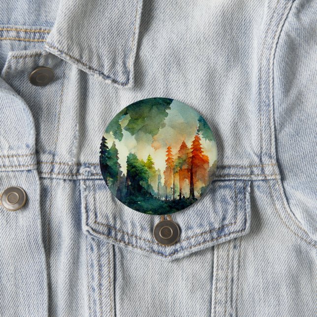 The Forest (nature) 7.5 Cm Round Badge (In Situ)
