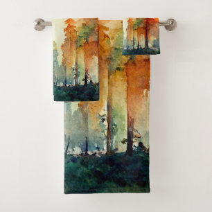 The Forest (nature) Bath Towel Set