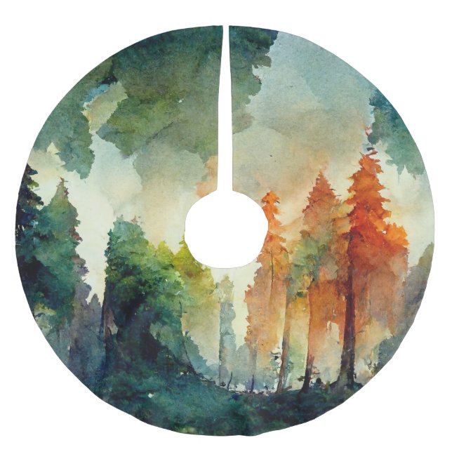 The Forest (nature) Brushed Polyester Tree Skirt (Front)
