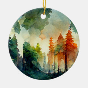 The Forest (nature) Ceramic Ornament
