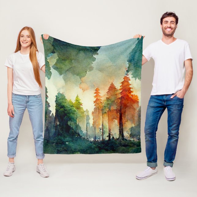 The Forest (nature) Fleece Blanket (In Situ)