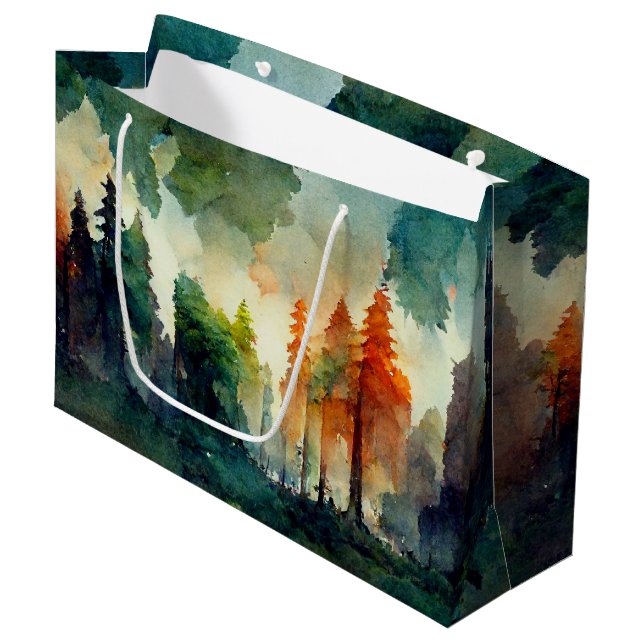 The Forest (nature) Large Gift Bag (Front Angled)