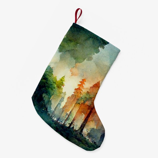 The Forest (nature) Small Christmas Stocking (Front (Hanging))