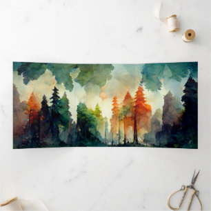 The Forest (nature) Tri-Fold Card