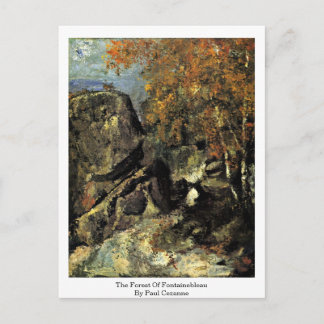 The Forest Of Fontainebleau By Paul Cezanne Postcard