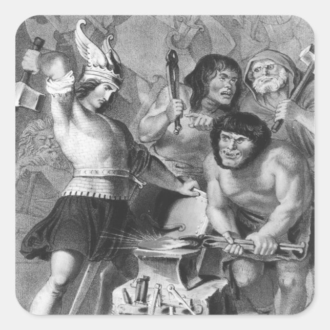 The Forge of Vulcan Square Sticker (Front)