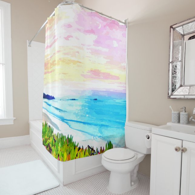 The Forgotten Beach Shower Curtain (In Situ)