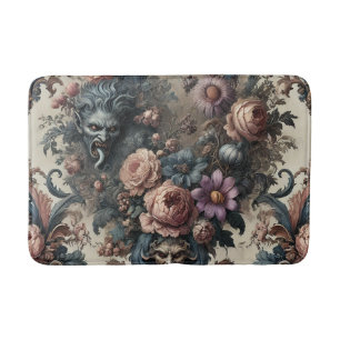 The Formal Fiends – Gothic Floral Design Bath Mat