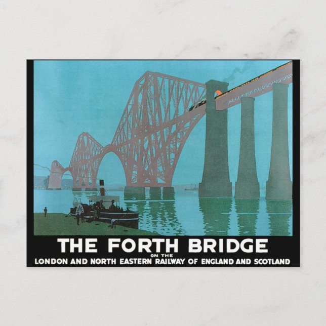 The Forth Bridge - North Eastern Railway Postcard (Front)