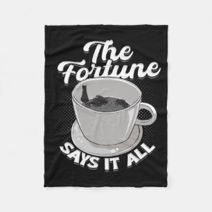 The Fortune Says It All - Funny Yoga Cat For Men W Fleece Blanket