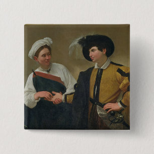 The Fortune Teller (La Buona Ventura), c.1594 15 Cm Square Badge