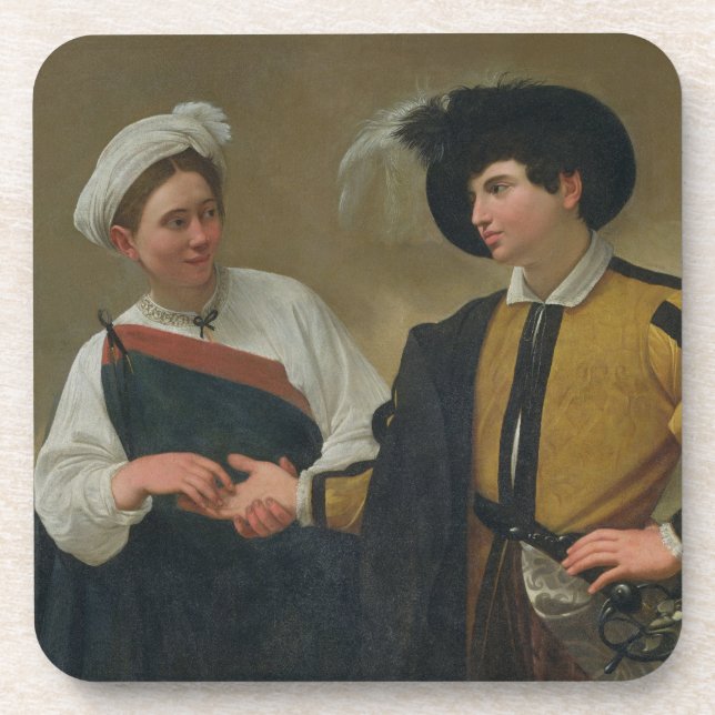 The Fortune Teller (La Buona Ventura), c.1594 Coaster (Front)