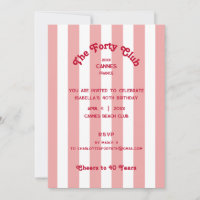 The Forty Club Yellow Pink 40th Birthday Party