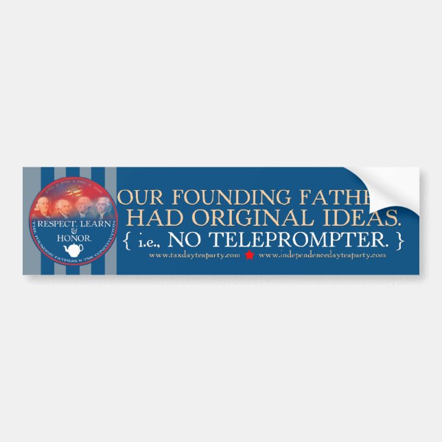 The Founders vs. TOTUS Bumper sticker (Front)