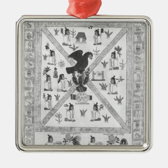 The Founding of Tenochtitlan Metal Tree Decoration (Front)