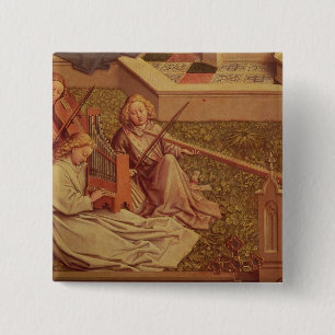 The Fountain of Grace, detail of three angel 15 Cm Square Badge