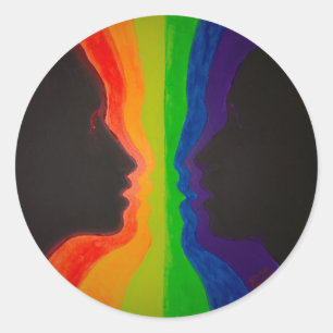 The fountain of love classic round sticker