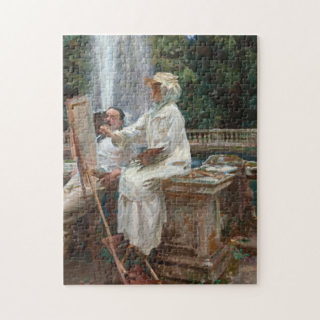 The Fountain, Villa Torlonia - John Singer Sargent Jigsaw Puzzle (Vertical)