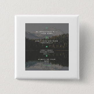 The four agreements 15 cm square badge