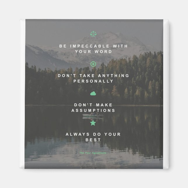 The four agreements magnet (Front)