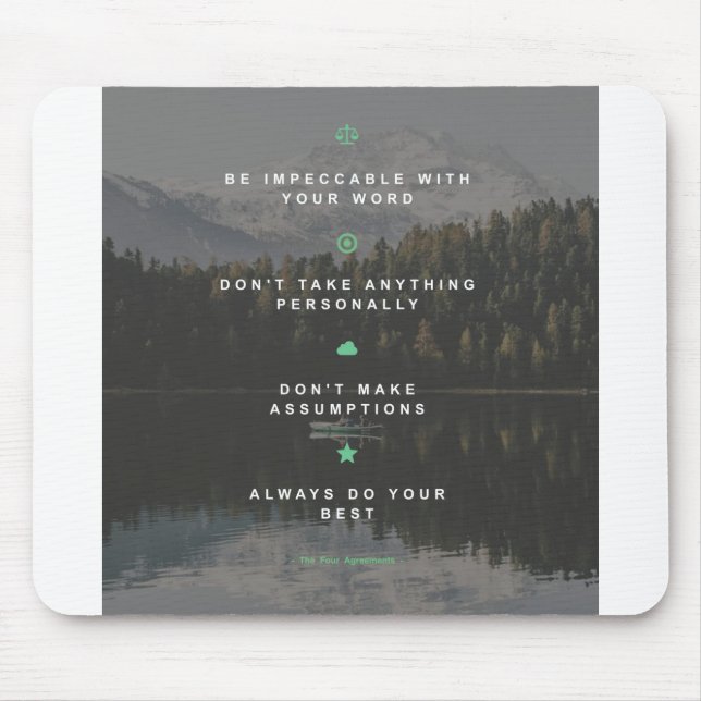 The four agreements mouse pad (Front)