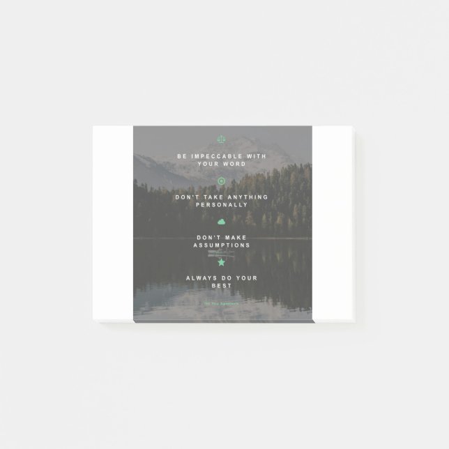 The four agreements post-it notes (Front)