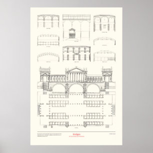 The Four Books of Architecture - Bridges Poster