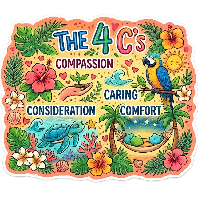 The Four C's! Sticker (Creator Uploaded)
