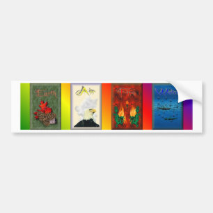 The Four Elementals Bumper Sticker