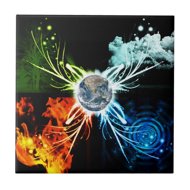 The Four Elements Ceramic Tile (Front)