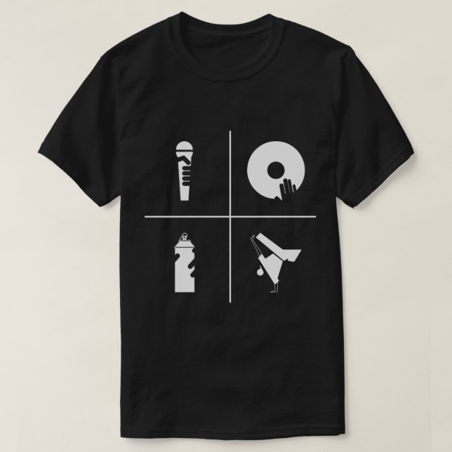 The Four Elements of Hip-Hop Classic T-Shirt (Design Front)