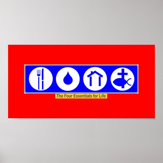 The Four Essentials for Life Poster (Front)
