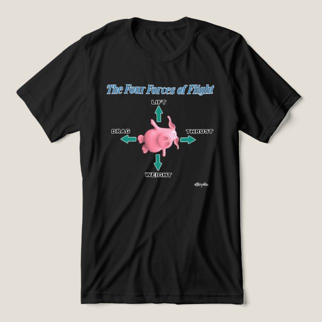 THE FOUR FORCES OF FLIGHT by Sandra Boynton Tri-Blend Shirt (Design Front)