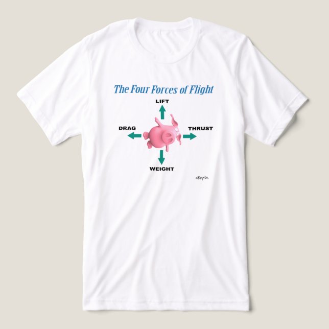 THE FOUR FORCES OF FLIGHT by Sandra Boynton Tri-Blend Shirt (Design Front)