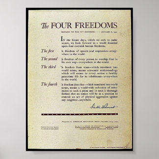 The Four Freedoms Poster