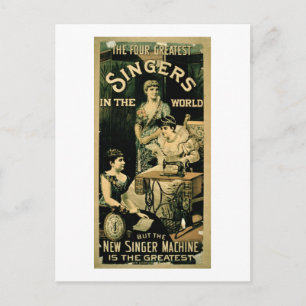 'The Four Greatest Singers in the World, But the N Postcard