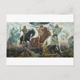 The Four Horsemen of The Apocalyspe Postcard