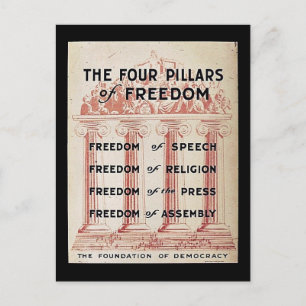 The Four Pillars Of Freedom Postcard