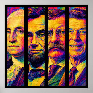 The Four Presidents Poster
