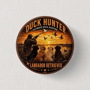 The Four Retrievers – Duck Hunting 3 Cm Round Badge