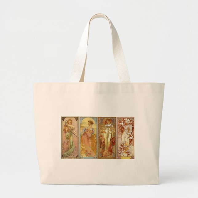 The Four Seasons Art Nourveau Large Tote Bag (Front)