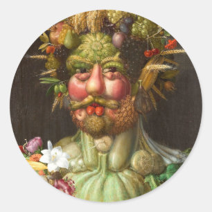 The Four Seasons: Vertumnus - Giuseppe Arcimboldo Classic Round Sticker