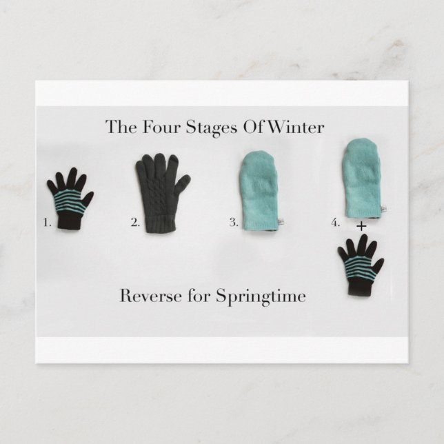 The Four Stages Of Winter Postcard (Front)